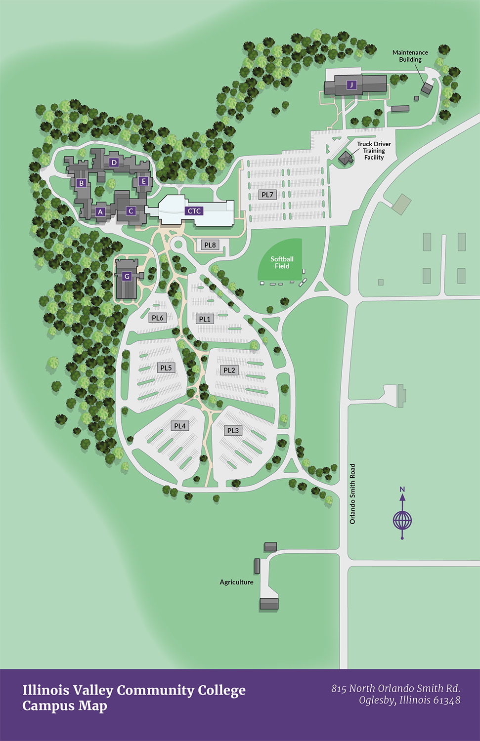 Illustrated Campus Maps for Illinois Valley Community College ...