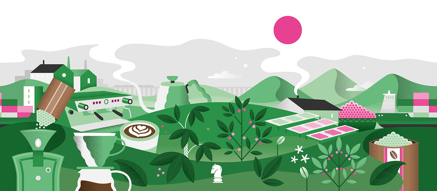 Quarter Horse Coffee Packaging Illustration