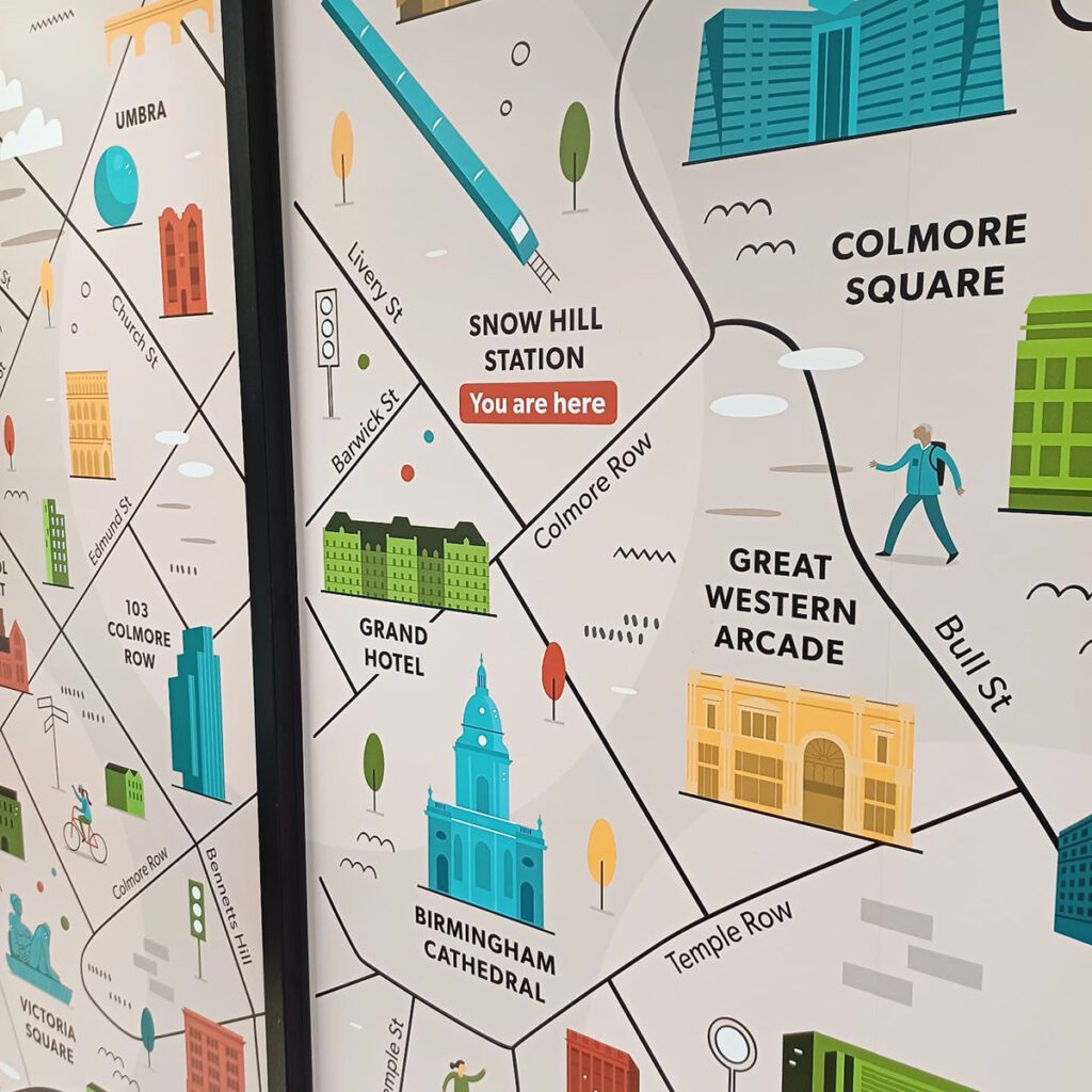 Snow Hill map mural