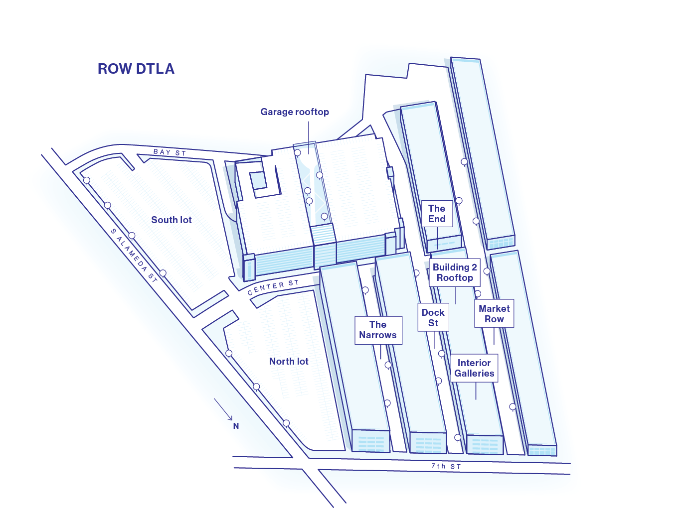 ROW, Los Angeles illustrated 3D map