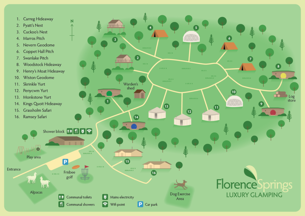 Florence Springs Glamping Map