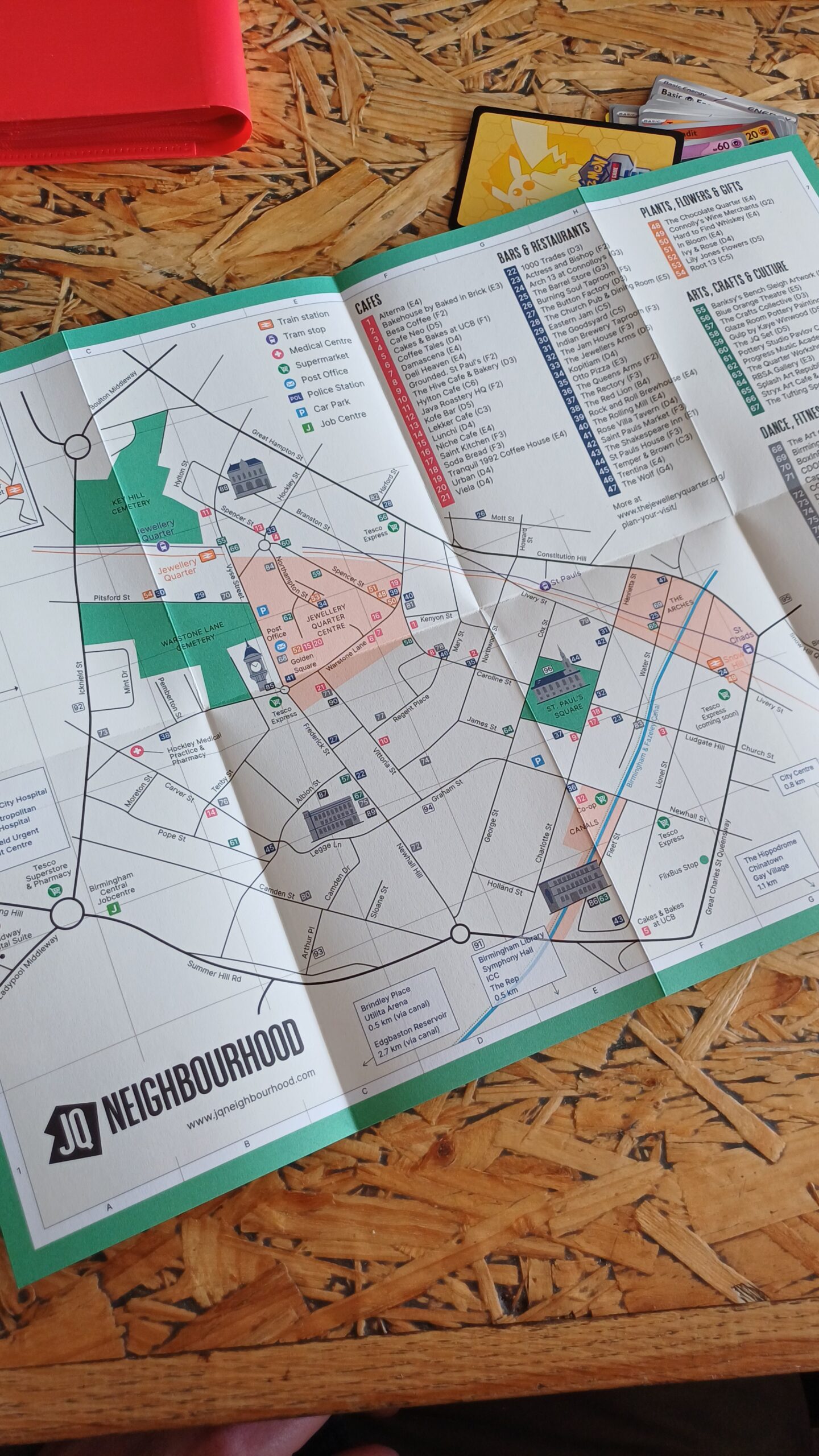 Jewellery Quarter fold-out map leaflet