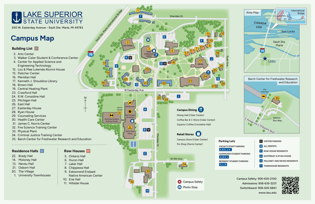 Lake Superior State University Campus Map